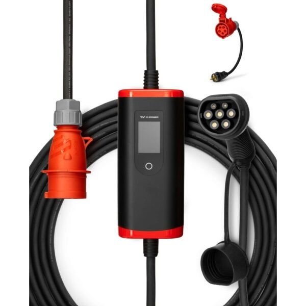 įkrovimo laidas 480 V - type 2 ( 16A, 3 fazės 11 kW) - 10m ilgio